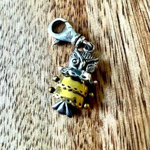 Silpada Sterling Brass Hinged Motion Owl Charm- Rare
